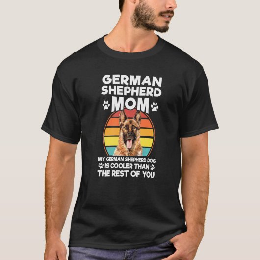 ドイツ羊飼い母ドイツ羊飼い犬の犬の飼いOw Tシャツ (正面)