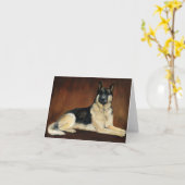 ドイツ羊飼い犬のアートノートカード カード (黄色い花)
