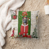 ドイツ羊飼い犬のクリスマス クッション (ブランケット)