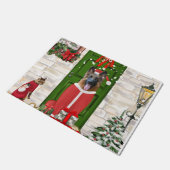 ドイツ羊飼い犬のクリスマス ドアマット (アングル)