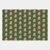 ドイツ羊飼い犬のクリスマス ラッピングペーパーシート (正面3)