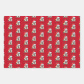 ドイツ羊飼い犬のクリスマス ラッピングペーパーシート (正面2)