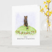 ドイツ羊飼い犬の同情カード カード (黄色い花)