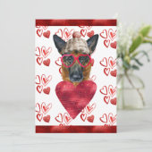 ドイツ羊飼い犬の恋人バレンタインギフト シーズンカード (スタンド正面)