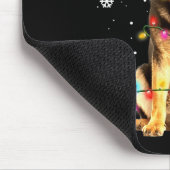 ドイツ羊飼い犬の木クリスマスクリスマス犬の贈り物 マウスパッド (コーナー)