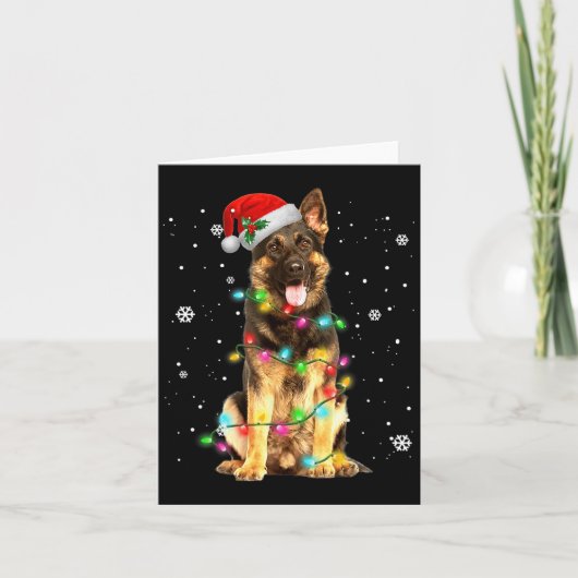 ドイツ羊飼い犬の木クリスマスセータークリスマス カード (正面)
