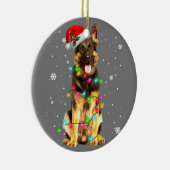 ドイツ羊飼い犬の木クリスマスセータークリスマス セラミックオーナメント (右)