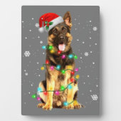 ドイツ羊飼い犬の木クリスマスセータークリスマス フォトプラーク (正面)