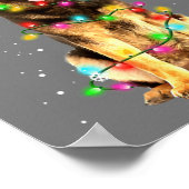 ドイツ羊飼い犬の木クリスマスセータークリスマス ポスター (角)