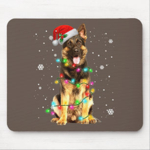 ドイツ羊飼い犬の木クリスマスセータークリスマス マウスパッド