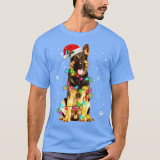 ドイツ羊飼い犬の木クリスマスセータークリスマス Tシャツ