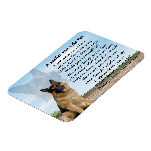 ドイツ羊飼い犬の父の詩のマグネット マグネット (左側)