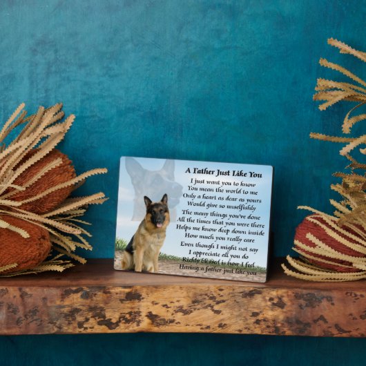 ドイツ羊飼い犬の父の詩プラーク フォトプラーク (側面)