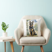 ドイツ羊飼い犬の装飾枕 クッション (椅子)