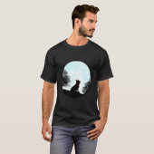 ドイツ羊飼い犬ウルムーンキュートなシルエットラブ Tシャツ (正面フル)