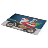 ドイツ羊飼い犬クリスマスサンタクロース カッティングボード (角)