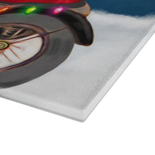 ドイツ羊飼い犬クリスマスサンタクロース カッティングボード (角)