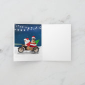 ドイツ羊飼い犬クリスマスサンタクロース カード (内部)