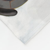 ドイツ羊飼い犬クリスマスサンタクロース フリースブランケット (角)