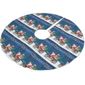 ドイツ羊飼い犬クリスマスサンタクロース ブラッシュドポリエステルツリースカート (アングル)