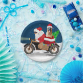 ドイツ羊飼い犬クリスマスサンタクロース ペーパープレート (パーティー)