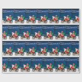 ドイツ羊飼い犬クリスマスサンタクロース ラッピングペーパー (フラット)