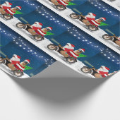 ドイツ羊飼い犬クリスマスサンタクロース ラッピングペーパー (角)