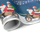 ドイツ羊飼い犬クリスマスサンタクロース ラッピングペーパー (ロールコーナー)