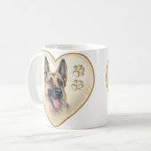 ドイツ羊飼い犬コーヒーマグカップ コーヒーマグカップ (正面左)