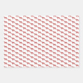 ドイツ羊飼い犬シルエット赤メリーウォフマス ラッピングペーパーシート (正面3)