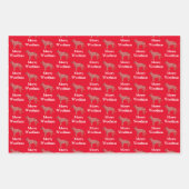 ドイツ羊飼い犬シルエット赤メリーウォフマス ラッピングペーパーシート (正面)