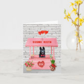 ドイツ羊飼い犬バレンタインデーキスをするス カード (黄色い花)