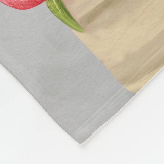 ドイツ羊飼い犬バレンタインデーキスをするス フリースブランケット (角)