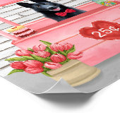 ドイツ羊飼い犬バレンタインデーキスをするス ポスター (角)