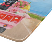 ドイツ羊飼い犬バレンタインデートラックハート カッティングボード (角)