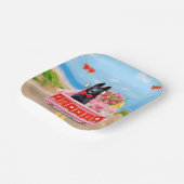 ドイツ羊飼い犬バレンタインデートラックハート ペーパープレート (傾斜あり)