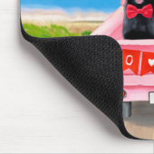 ドイツ羊飼い犬バレンタインデートラックハート マウスパッド (コーナー)