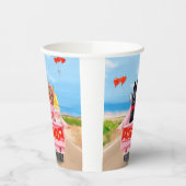 ドイツ羊飼い犬バレンタインデートラックハート 紙コップ (左)