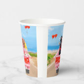 ドイツ羊飼い犬バレンタインデートラックハート 紙コップ (右)