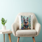 ドイツ羊飼い犬フローラ化粧枕 クッション (椅子)