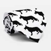 ドイツ羊飼い犬ブラック ネクタイ (ロール)