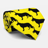 ドイツ羊飼い犬ブラック ネクタイ (ロール)