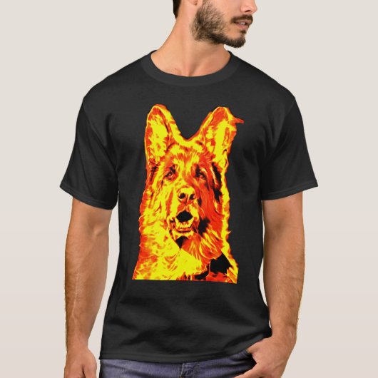 ドイツ羊飼い犬ブラック Tシャツ (正面)