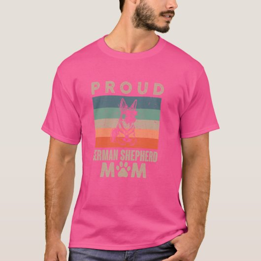 ドイツ羊飼い犬ママママ女性のためのギフトM Tシャツ (正面)