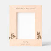 ドイツ羊飼い犬メモリアル レーザー彫刻フレーム (正面)