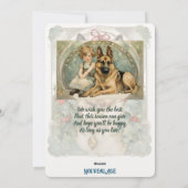 ドイツ羊飼い犬ヴィンテージクリスマスカード シーズンカード (裏面)