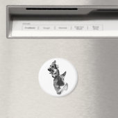 ドイツ羊飼い犬炭2 マグネット (インサイチュ (食洗機))