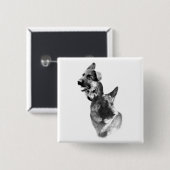 ドイツ羊飼い犬炭2 缶バッジ (正面&裏面)