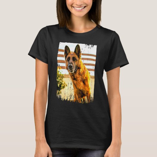 ドイツ羊飼い犬警察ドイツ羊飼い Tシャツ (正面)