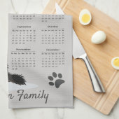 ドイツ羊飼い犬2026ティータオルカレンダー キッチンタオル (四つ折り)
